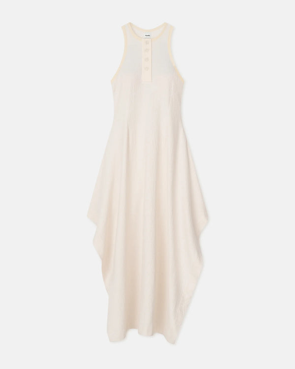 Thoosa Draped Crepe Melange Midi Dress