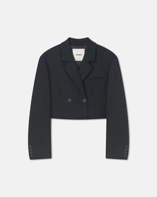 Rony Cropped Crepe Twill Blazer