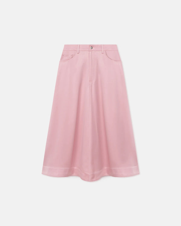 Cintia Slip Satin Midi Skirt