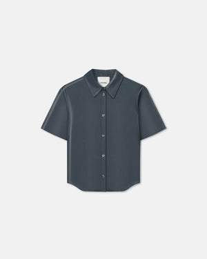 Steel Blue Clare Okobor™Alt-Leather Shirt