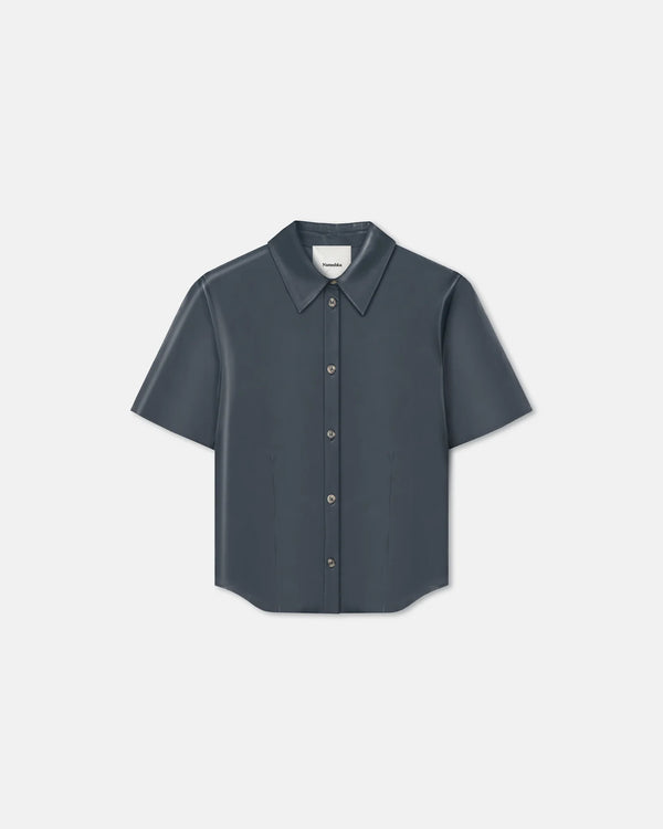Steel Blue Clare Okobor™Alt-Leather Shirt