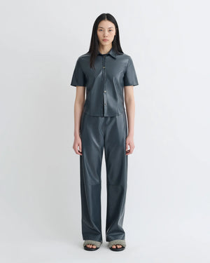 Steel Blue Clare Okobor™Alt-Leather Shirt
