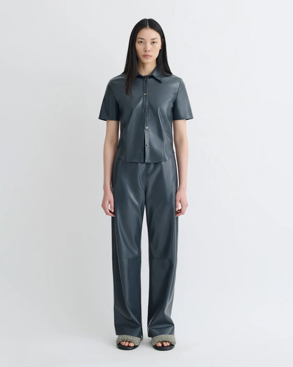 Steel Blue Clare Okobor™Alt-Leather Shirt