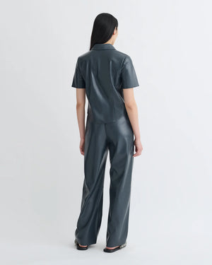 Steel Blue Clare Okobor™Alt-Leather Shirt
