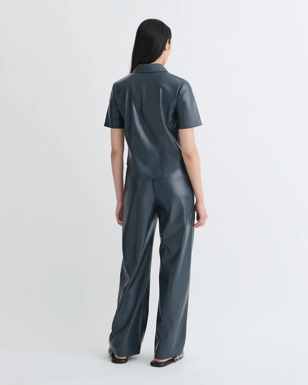 Steel Blue Clare Okobor™Alt-Leather Shirt