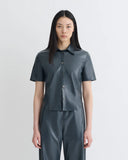 Steel Blue Clare Okobor™Alt-Leather Shirt