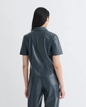 Steel Blue Clare Okobor™Alt-Leather Shirt