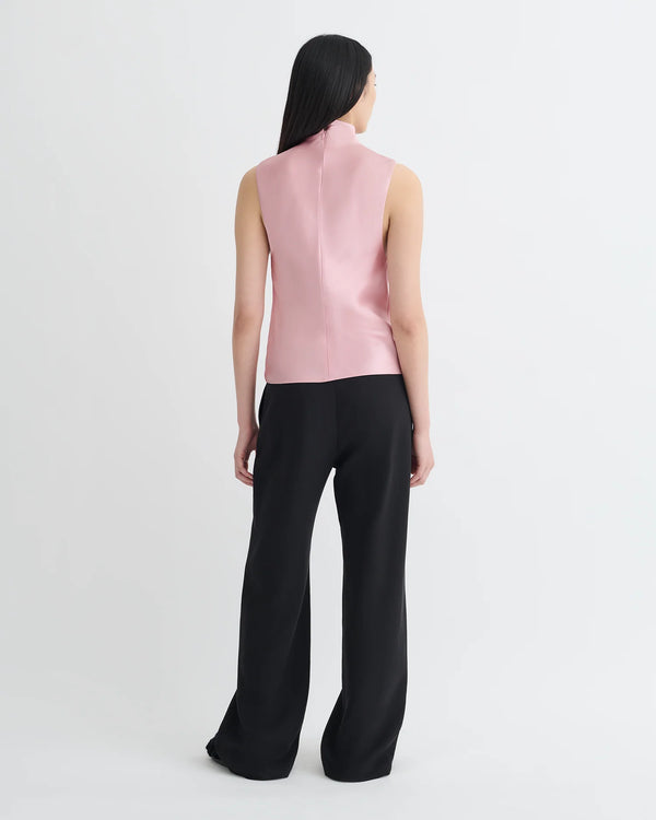 Colson Slip Satin Turtleneck Top