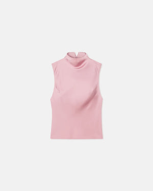Colson Slip Satin Turtleneck Top