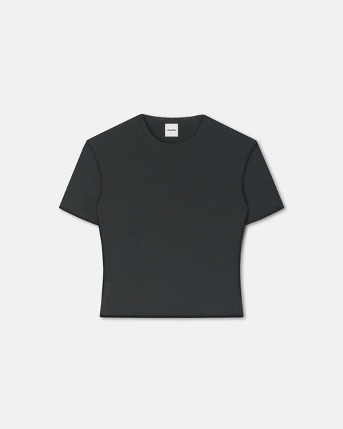 Sabelle Cropped Mesh Jersey T-Shirt
