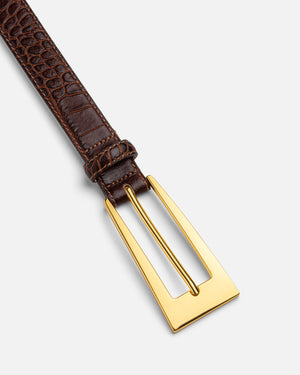 Espresso Crocodile No. 10 Belt
