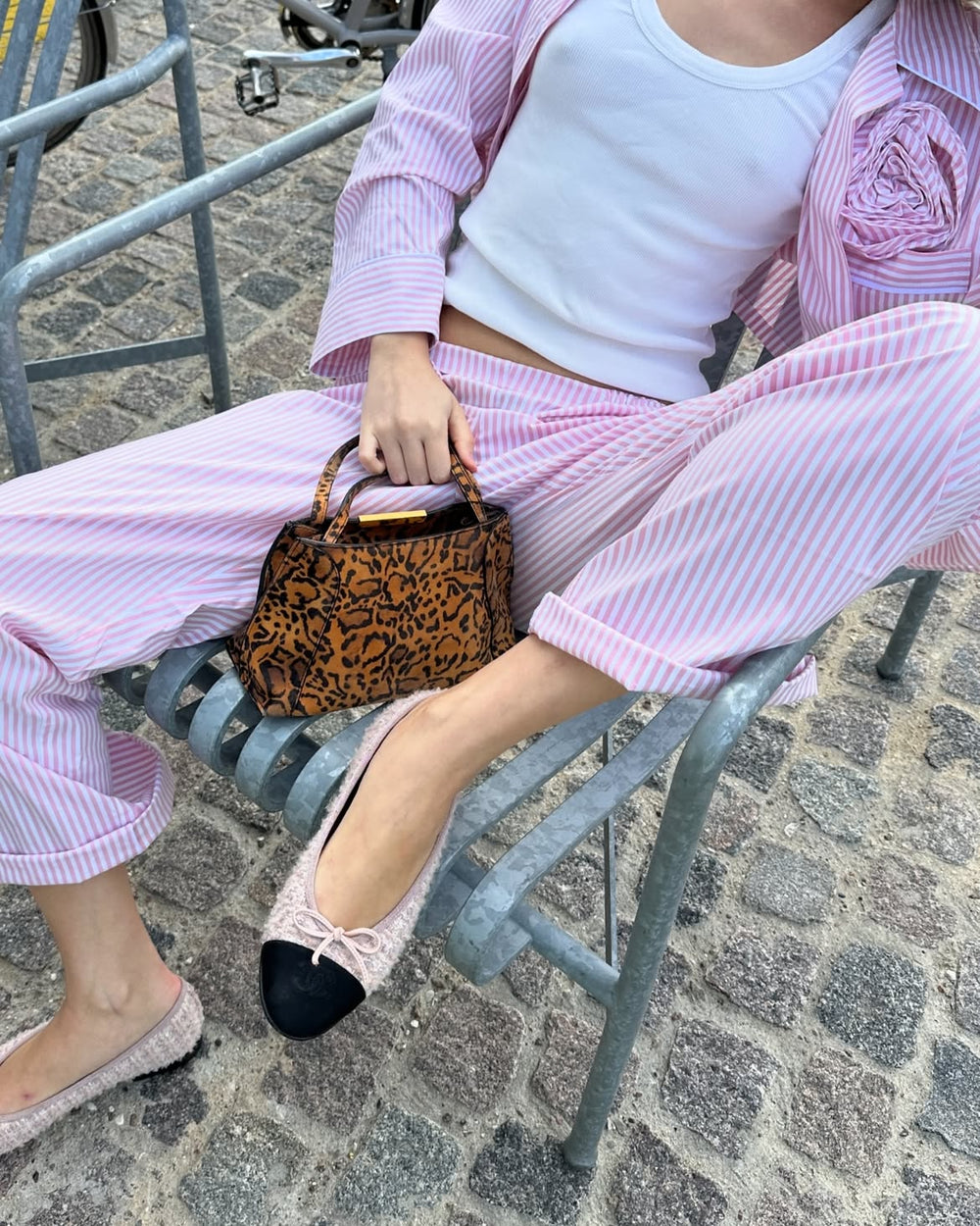 Pink Stripes Rose Cotton Pajama Set