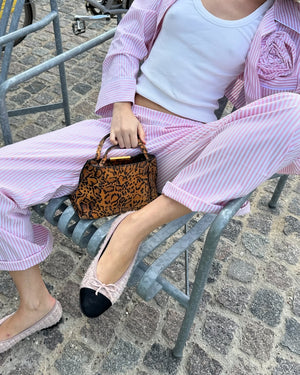 Pink Stripes Rose Cotton Pajama Set