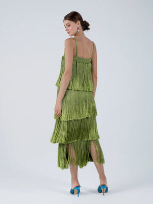 Angelica Fringed Maxi Dress