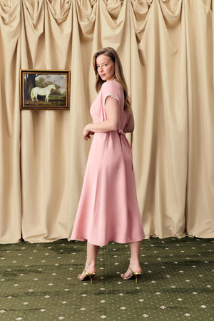 Pink Poppi Midi Dress