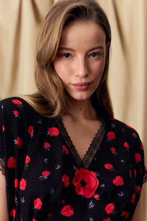 Poppies Print Poppi Mini Dress