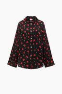 Poppies Print Pastelle Oversized Shirt