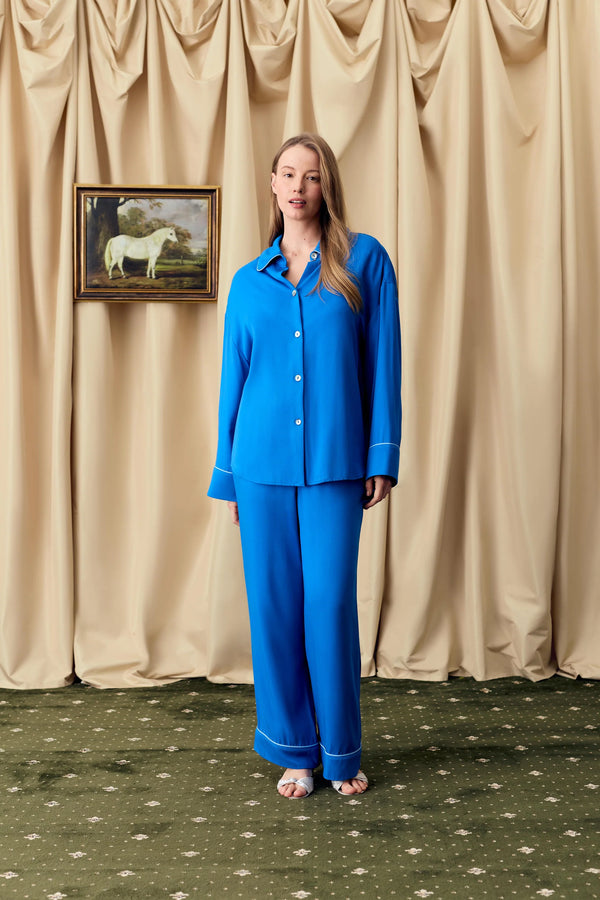 Dusk Blue Pastelle Oversized Shirt