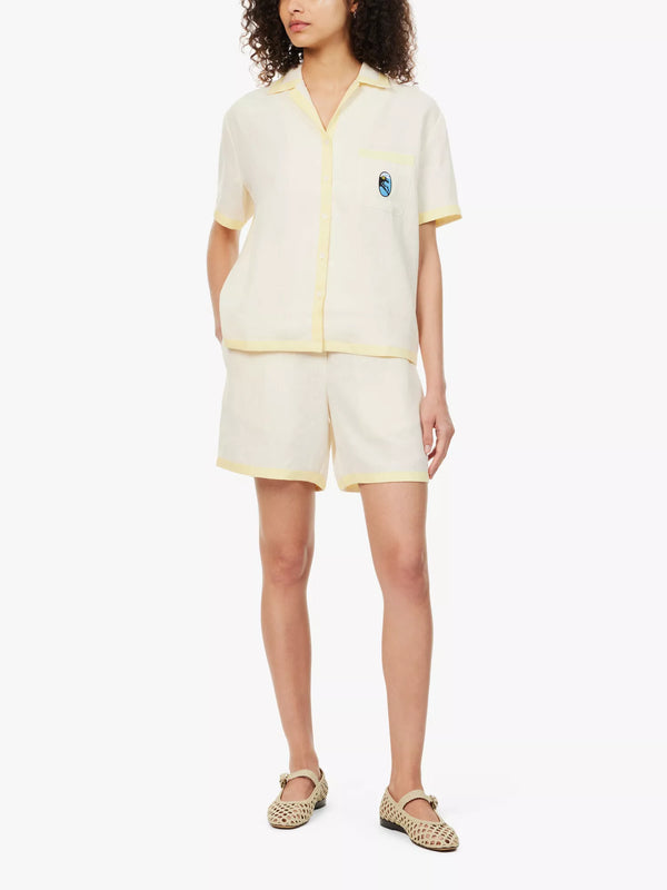 Garrick Embroidered Linen Shirt