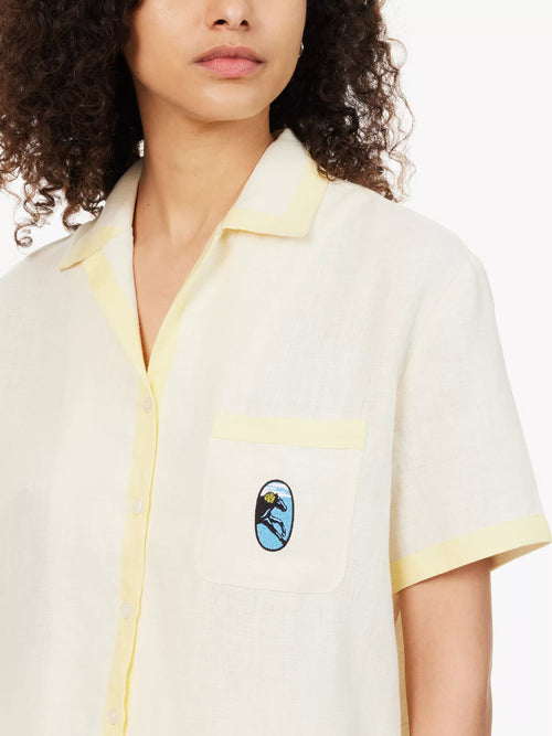 Garrick Embroidered Linen Shirt