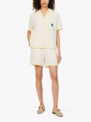 Garrick Embroidered Linen Shorts