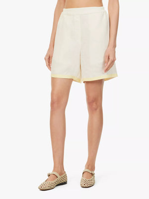 Garrick Embroidered Linen Shorts