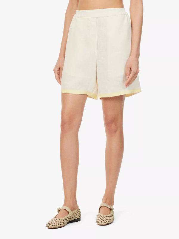 Garrick Embroidered Linen Shorts