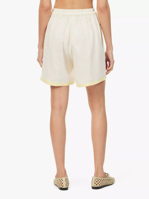 Garrick Embroidered Linen Shorts