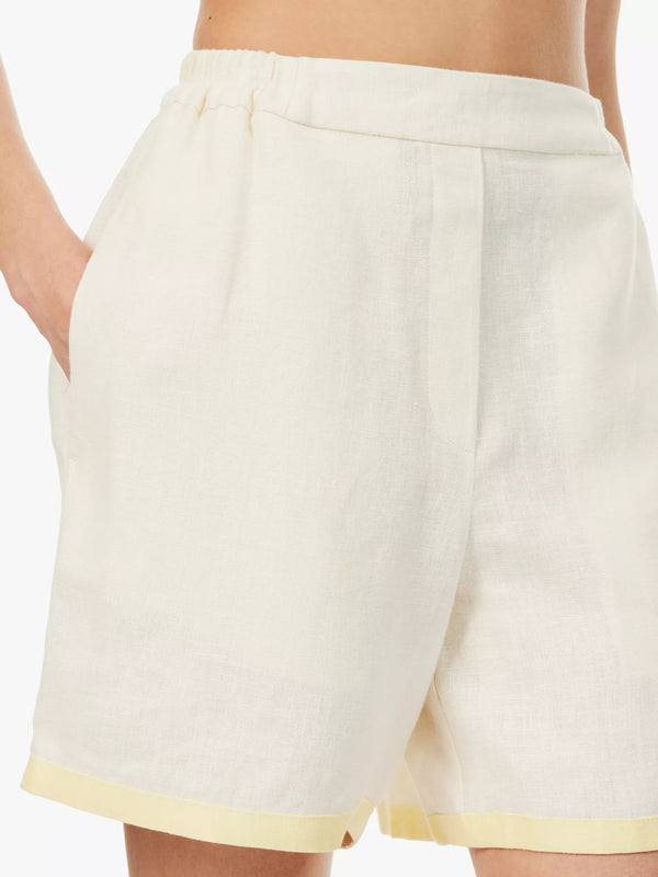 Garrick Embroidered Linen Shorts