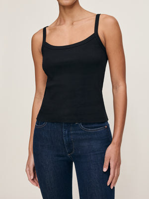 Black Ribbed Tank