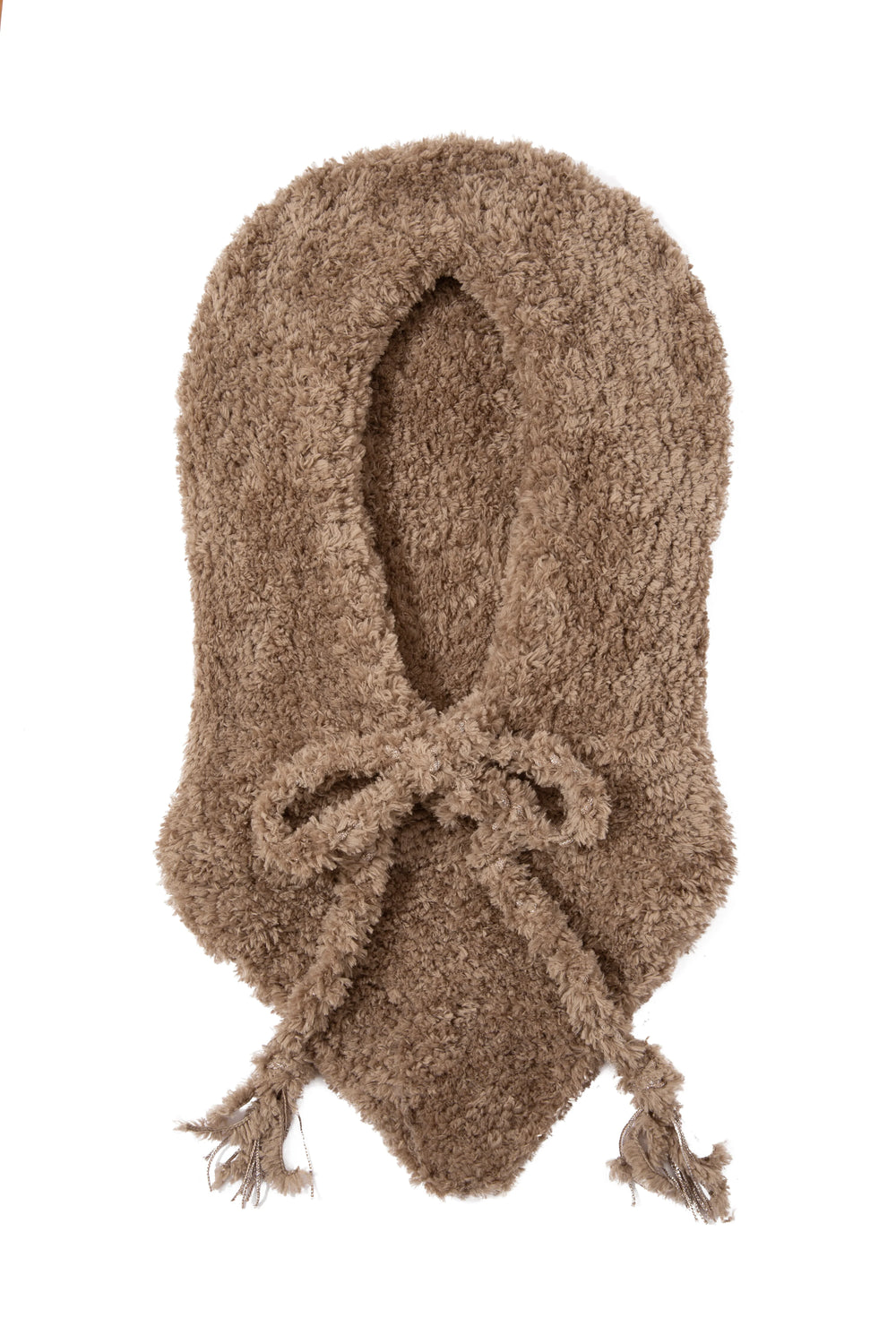 Warm Latte Rina Alpaca Wool Balaclava Helmet Hat