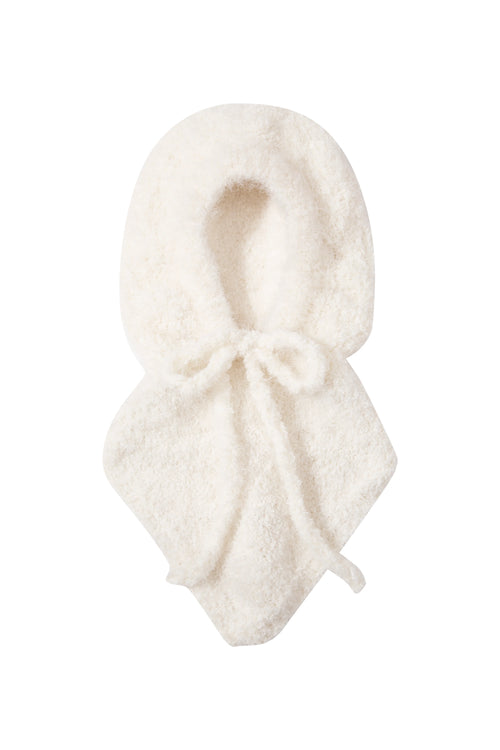 Coconut Cream Rina Alpaca Wool Balaclava Helmet Hat