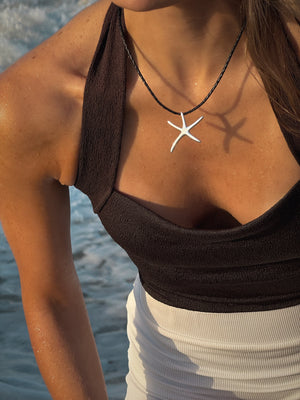 Riviera Starfish Necklace Silver