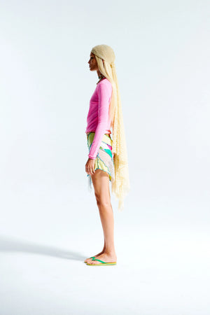 Nita Terry Textured Long Sleeve Knit Top
