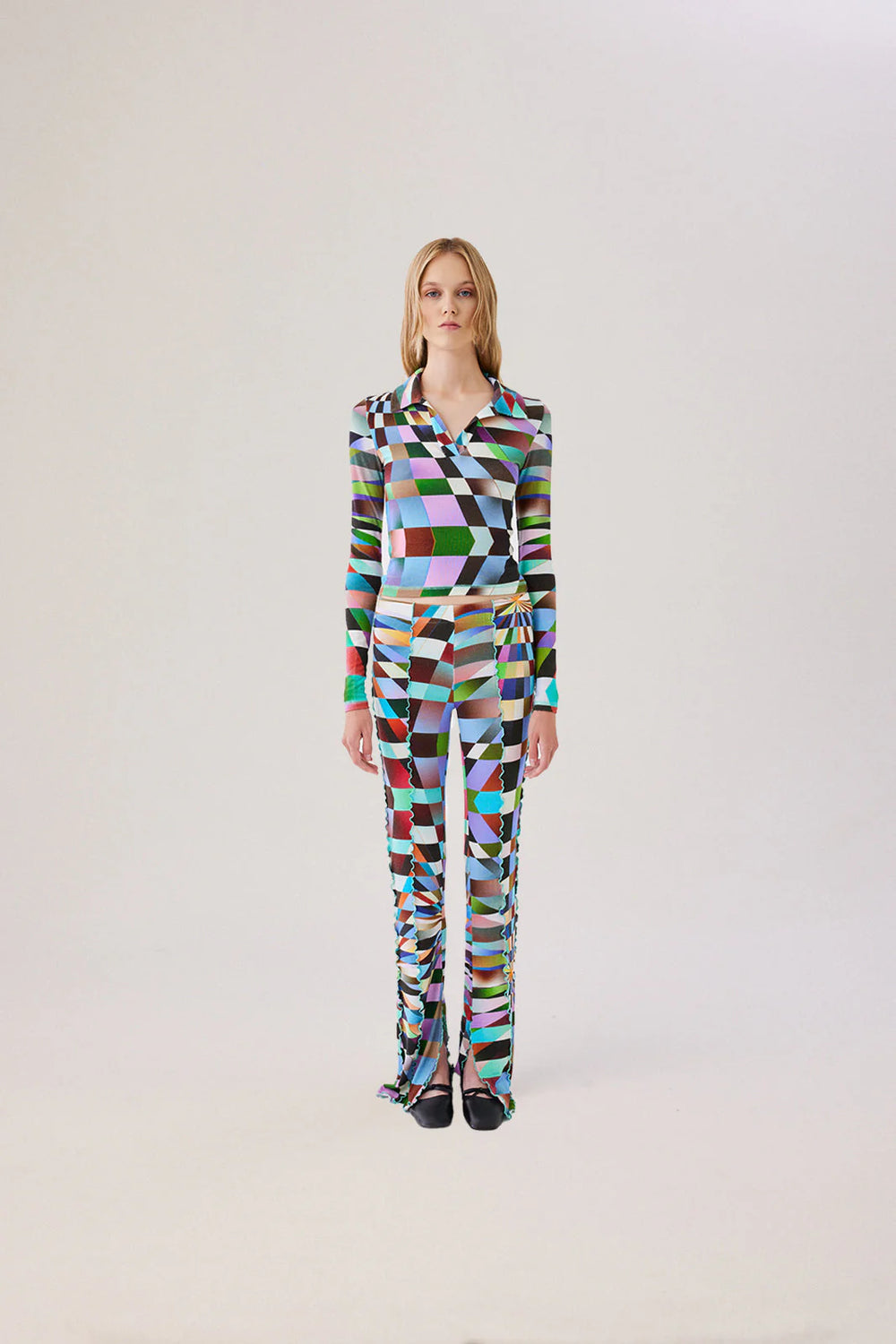 Duo Kaleidoscope Printed Knit Top