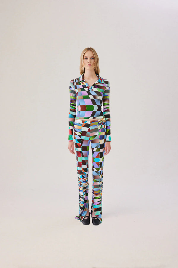 Duo Kaleidoscope Printed Knit Top