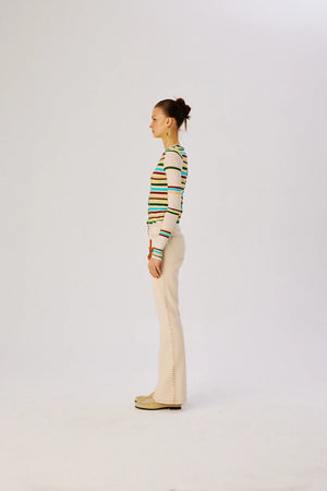 Nita Multi Printed Patchwork Knit Top