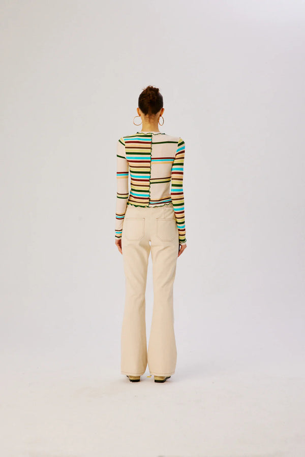 Nita Multi Printed Patchwork Knit Top