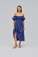 Belle Cotton Dress with Rose Detail