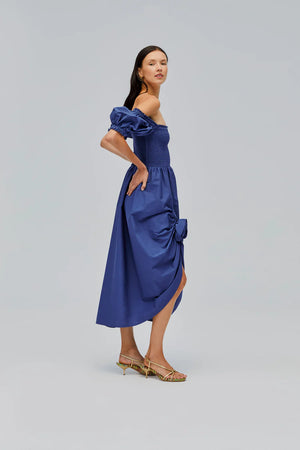 Belle Cotton Dress with Rose Detail