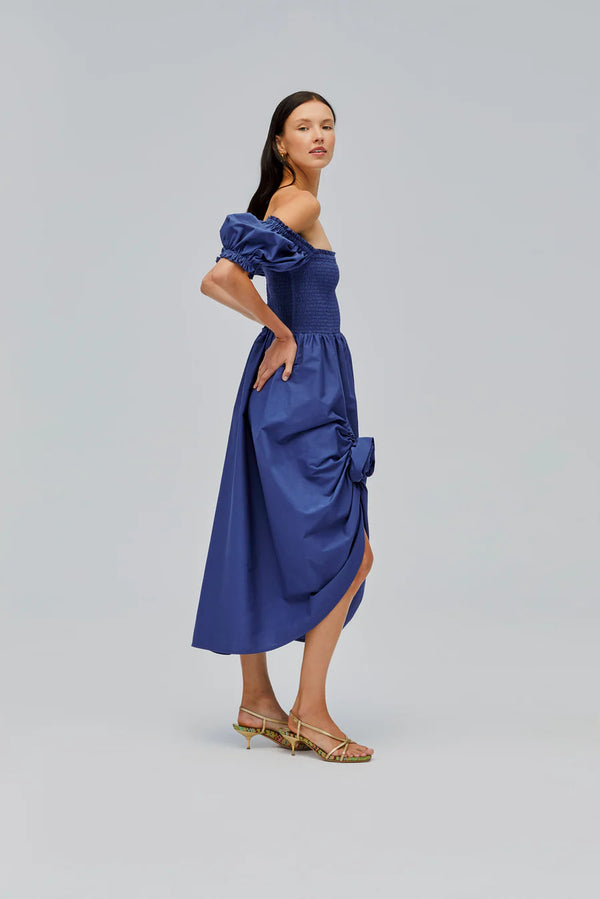 Belle Cotton Dress with Rose Detail