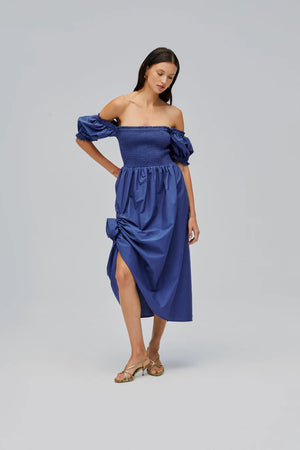 Belle Cotton Dress with Rose Detail