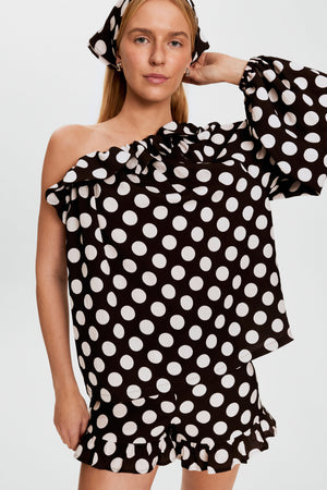Polka Dot Gaia Soft Viscose Top