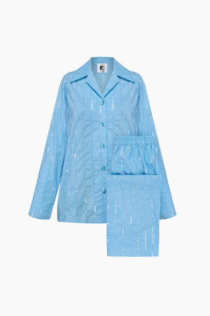 Milky Way Sequined Cotton Pajama Set