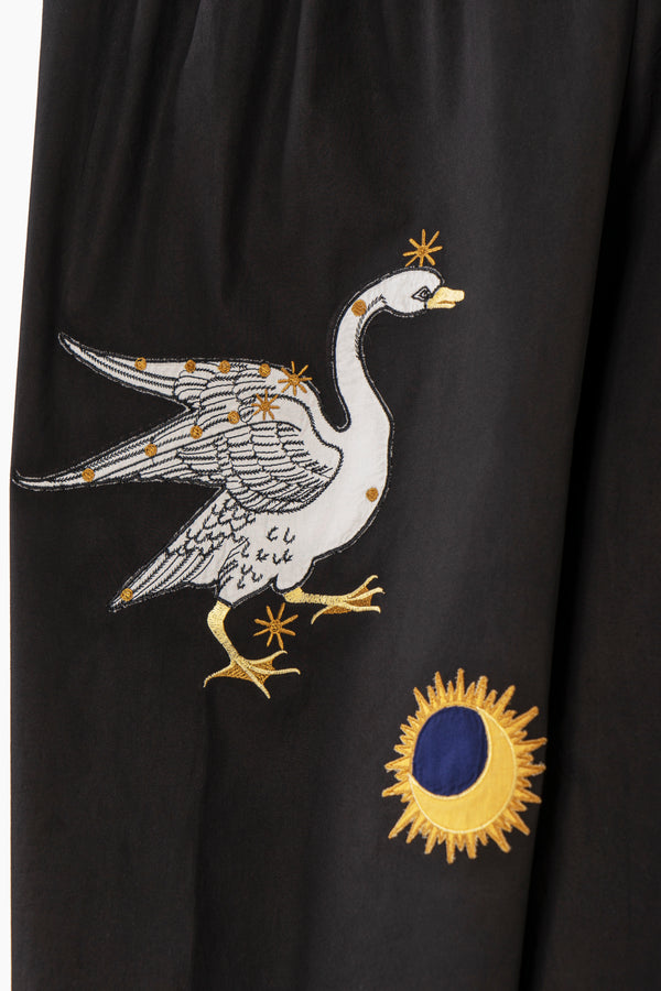 Mystic Appliquéd Cotton Pants