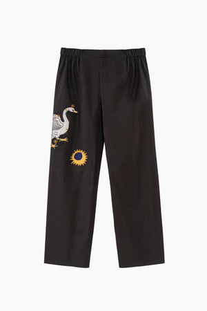 Mystic Appliquéd Cotton Pants
