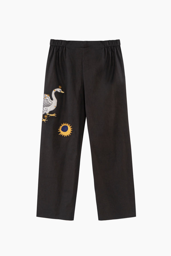 Mystic Appliquéd Cotton Pants