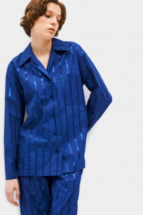 Milky Way Sequined Cotton Pajama Set