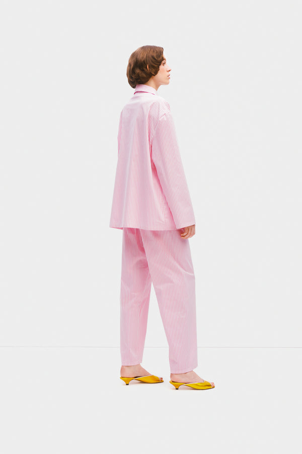 Lyra Cotton-Poplin Pajama Set