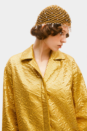 Gold Supernova Sequined Shirt